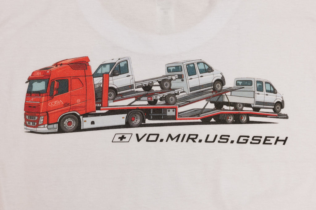 T-Shirt mit Chassis Ladung Weiss