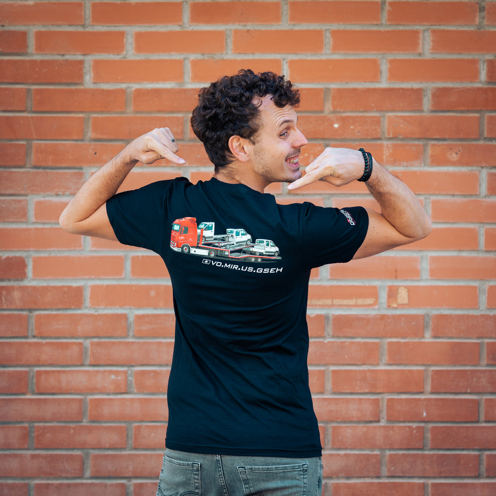 T-Shirt mit Chassis Ladung Schwarz