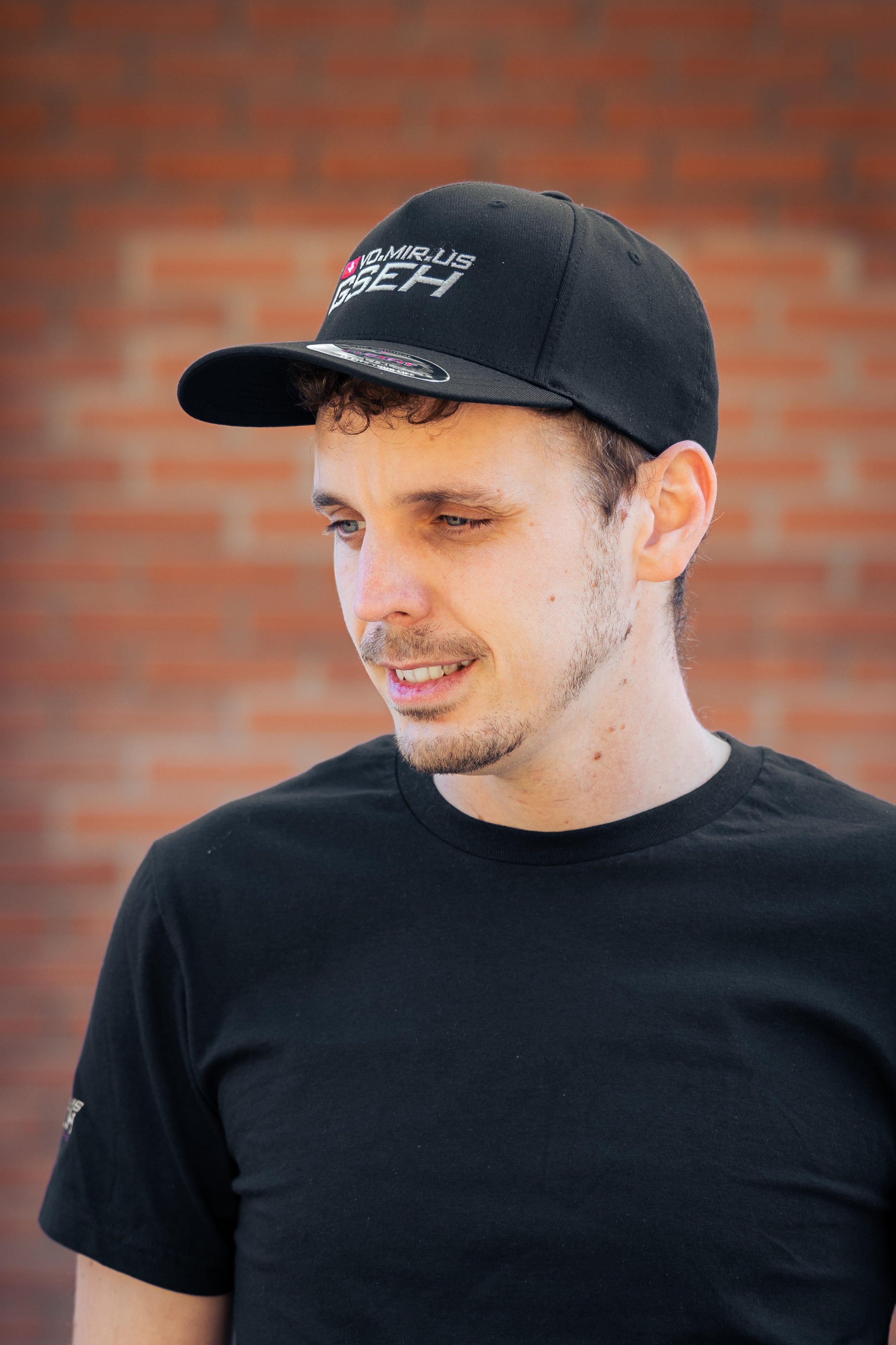 Flexfit 5-Panel Cap Schwarz