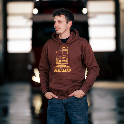 Exklusive Vorbestellung Hoodie New Aero Braun