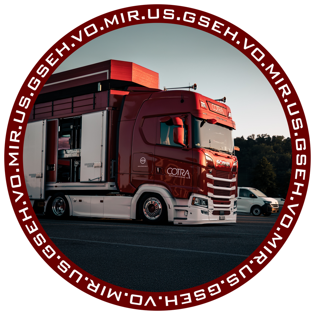 Aufkleber Scania V8 Rund